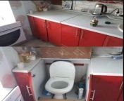When the land is small and you can either have a toilet or a kitchen from mom son kitchen van sex with small boy 3gp